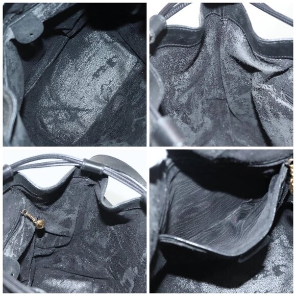 GUCCI GG Canvas Shoulder Bag Black Gold Auth 139771 - Picture 16 of 16